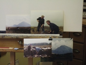 photo of turfcutters subject matter plus mount errigal