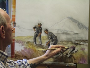 hamilton sloan puting on the first under painting