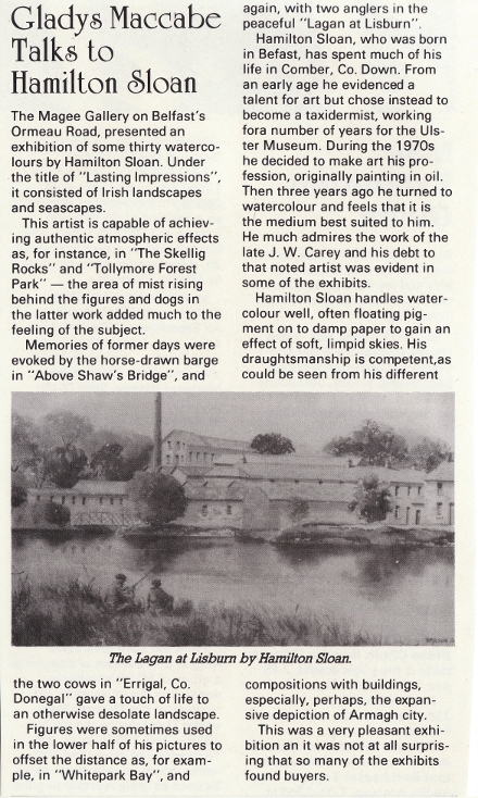 Gladys Maccabe write-up about Hamilton Sloan