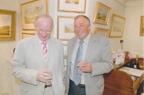 Hamilton Sloan at the opening of the McILwaine Fine Art gallery Larne