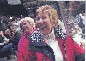 Irene Lynne and Philip at the Vancouver Giants Ice Hockey game