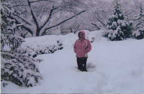 photo of Lynne standing in the snow in Vancouver